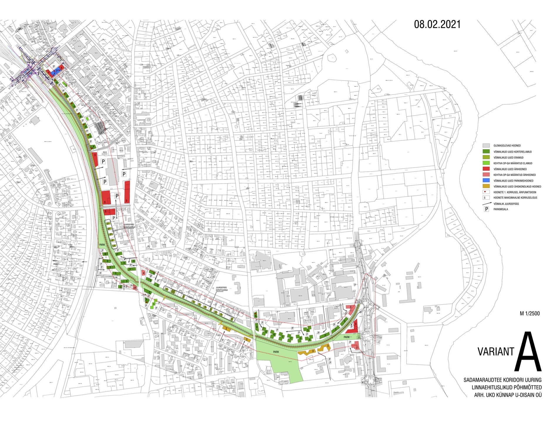 Tartu Sadamaraudtee koridori uuring, koostöös AB Artes Terrae OÜ ja Stratum OÜ-ga. Arhitekt: Uko Künnap